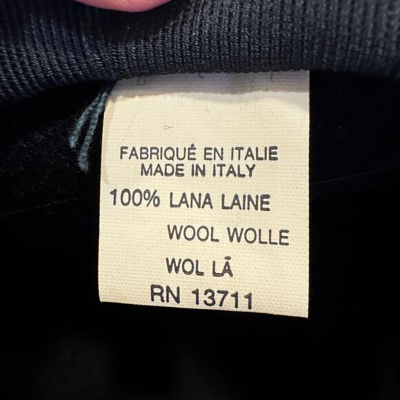Vintage 80s Lord & Taylor Italian Wool Black Bucket Hat Velvet Rosette S/M main image 7